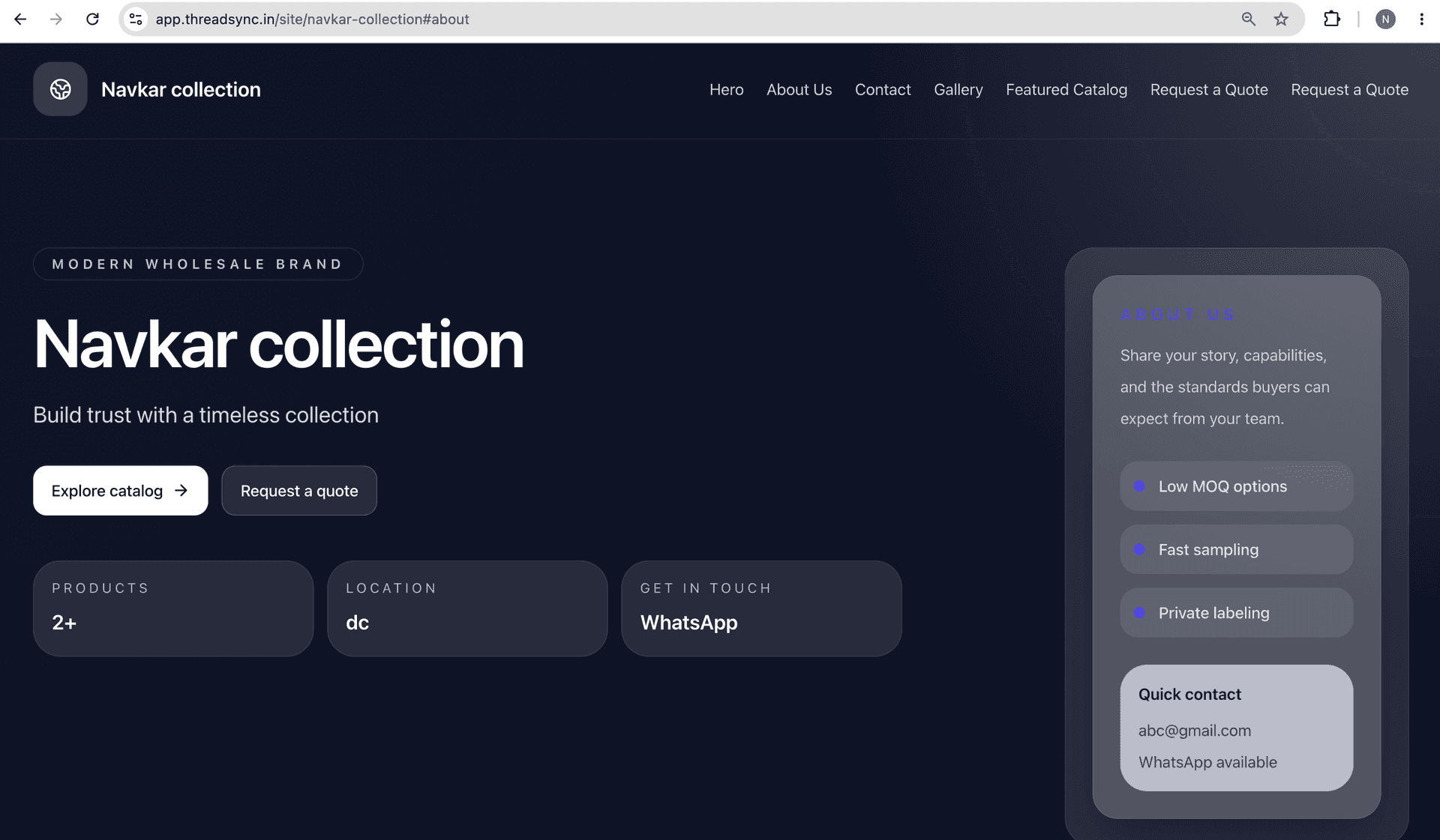 ThreadSync storefront